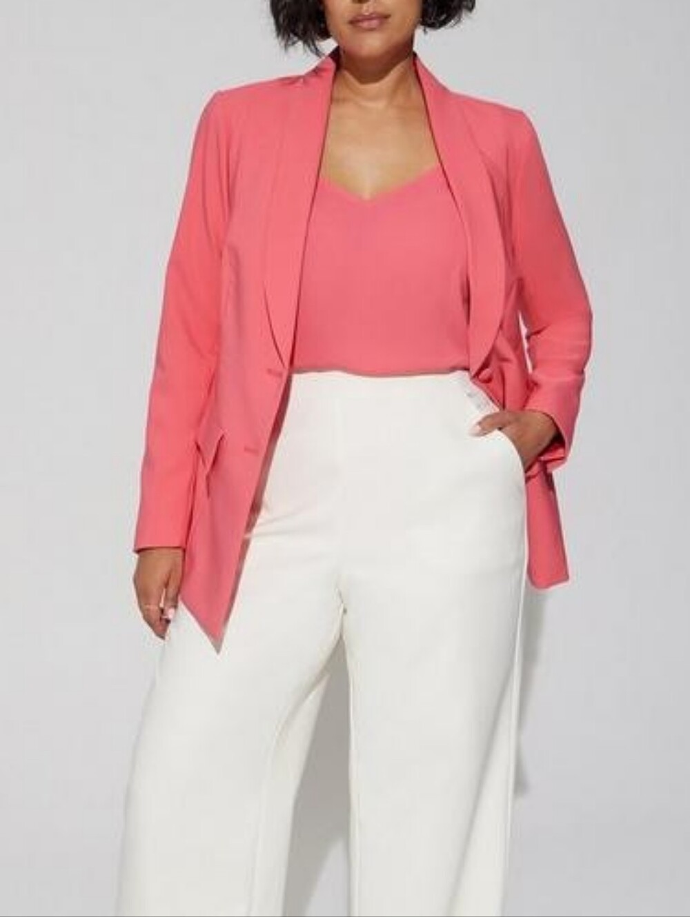 3X NWT Studio by Torrid Pink Studio Refined Crepe Classic Long Line Blazer